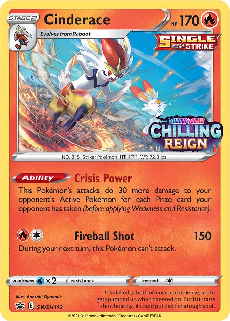 Chilling Reign Cinderace Pokémon card